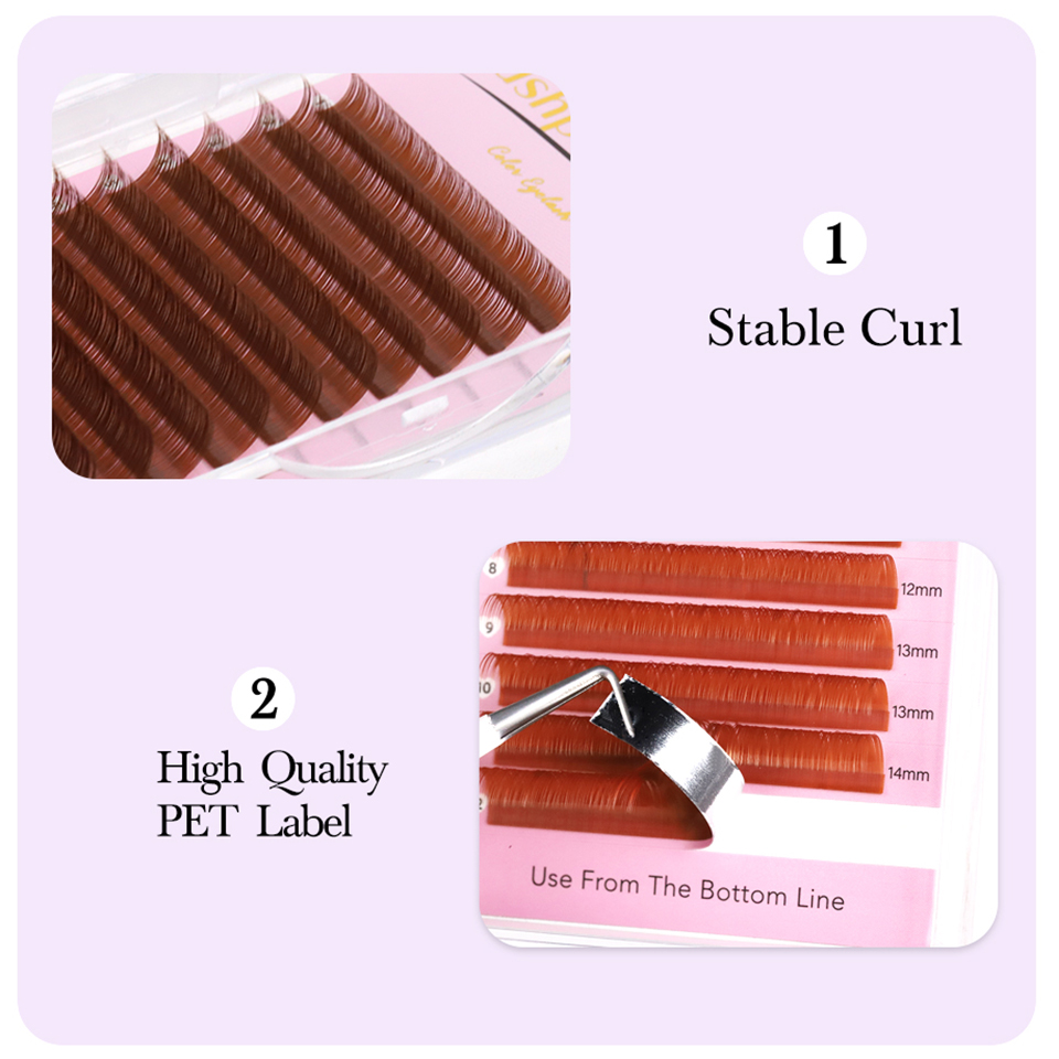0.05 0.07 Light/Medium/Dark Br - Eyelash Extension Russian ulasan dan harga