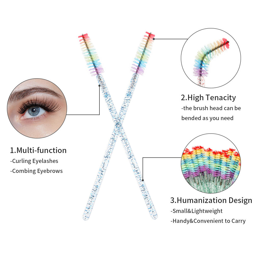 50PCS Rainbow Crystal Eyelash  - Eyelash Extension London ulasan dan harga